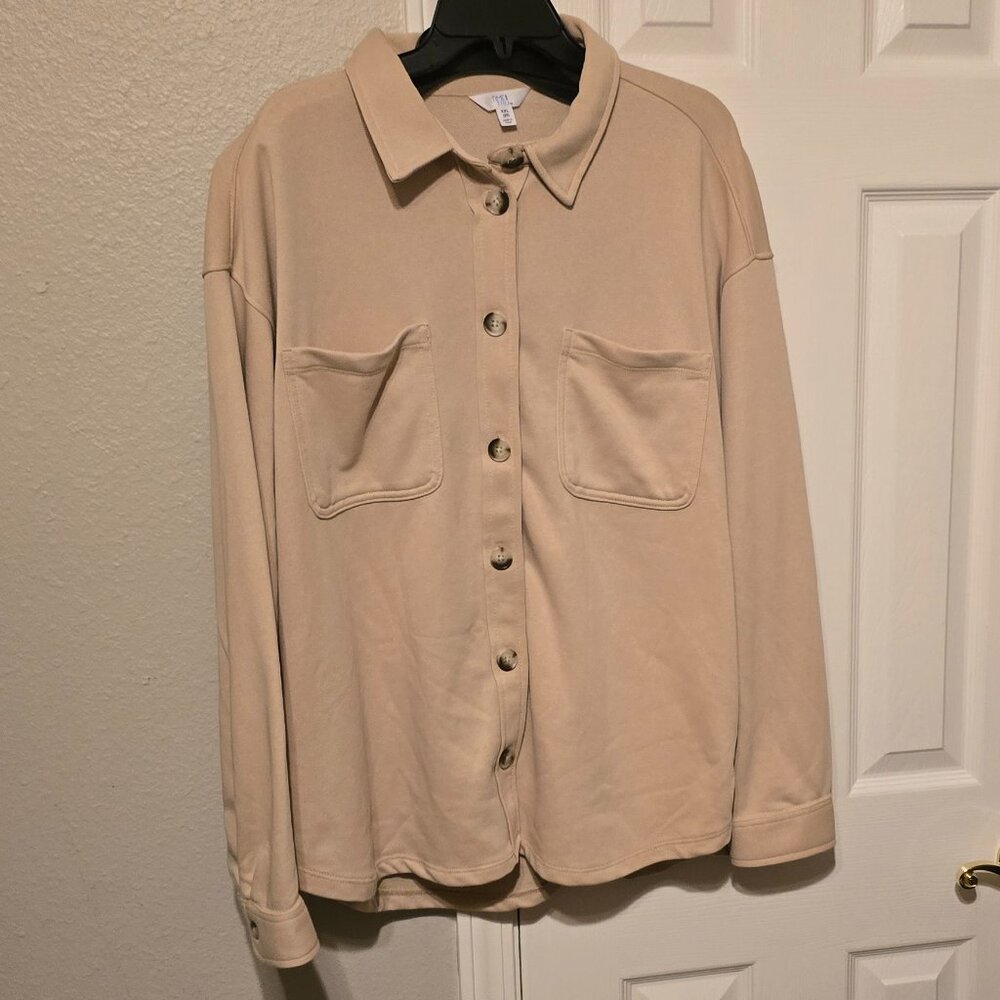 NWT Women's Time And Tru Knit Shacket Size XXL